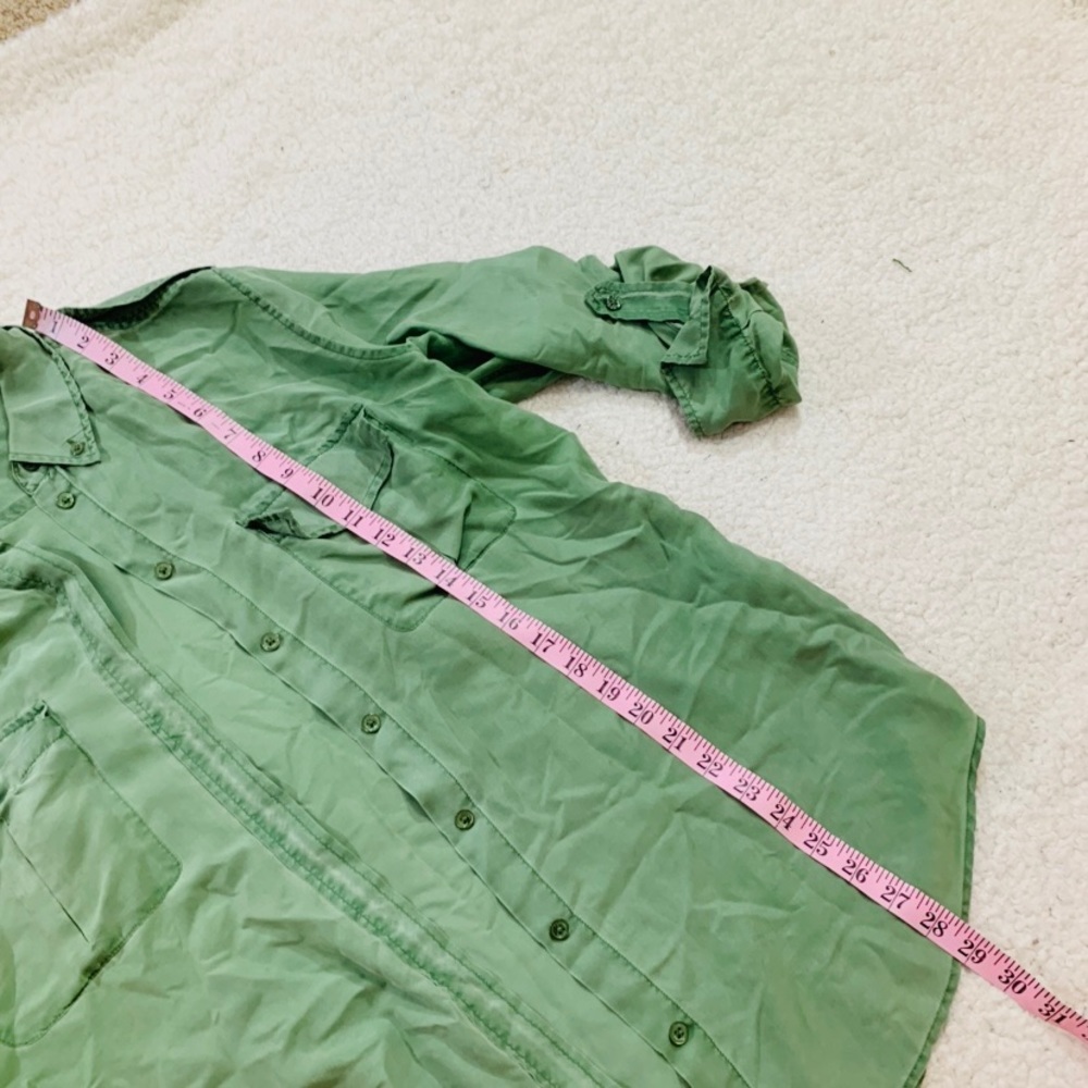 Equipment femme major blouse safari green silk - Picture 6 of 6